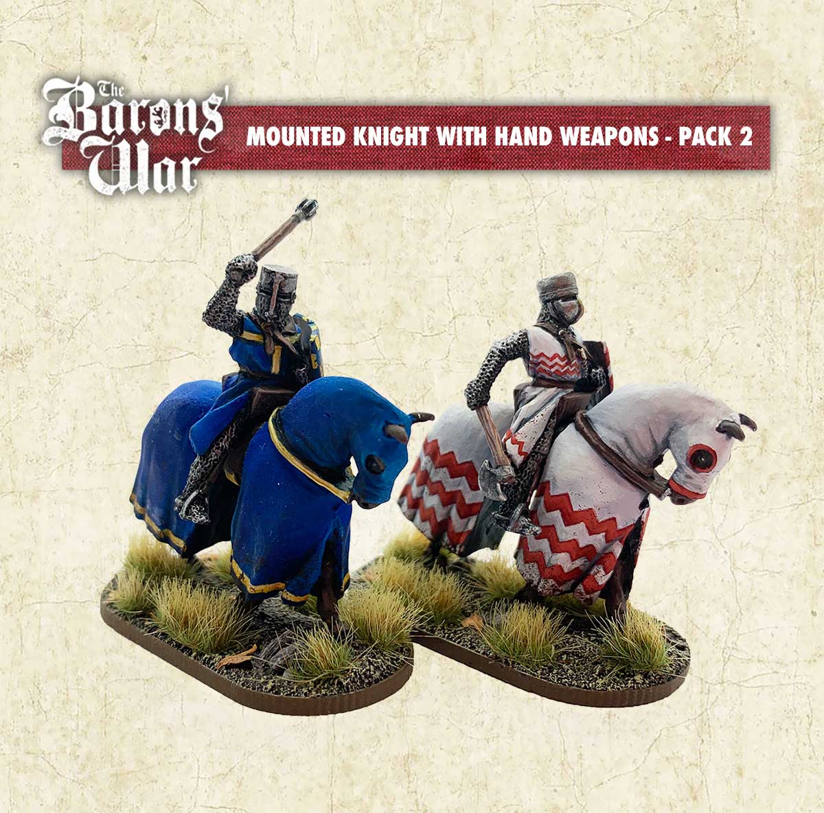 Mounted Knights with Hand Weapons 2 Footsore medieval historical miniatures