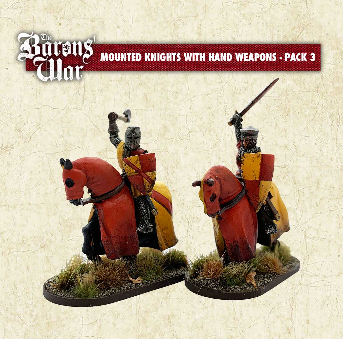 Mounted Knights with Hand Weapons 3 Footsore medieval historical miniatures