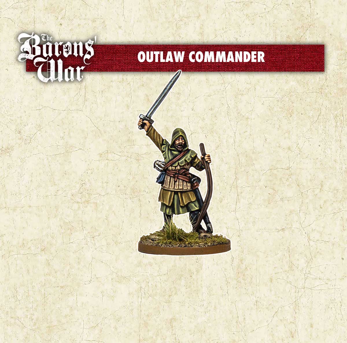 Baron's War Outlaw Commander 28mm historical miniatures