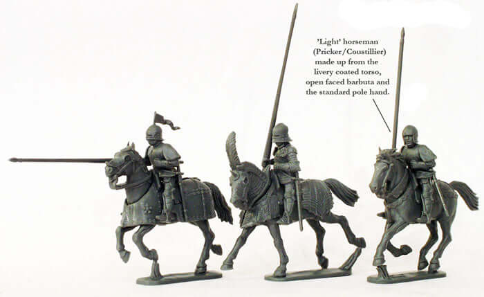 Mounted Men at Arms 1450-1500 (12 mounted figures)