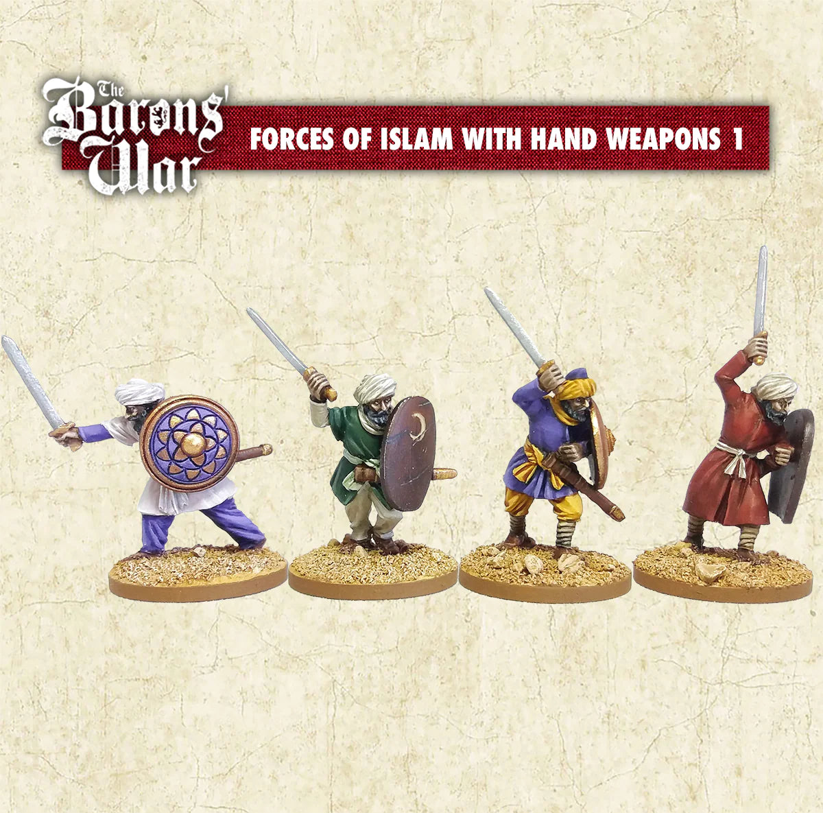 Forces of Islam with hand weapons 1: Barons War Outremer