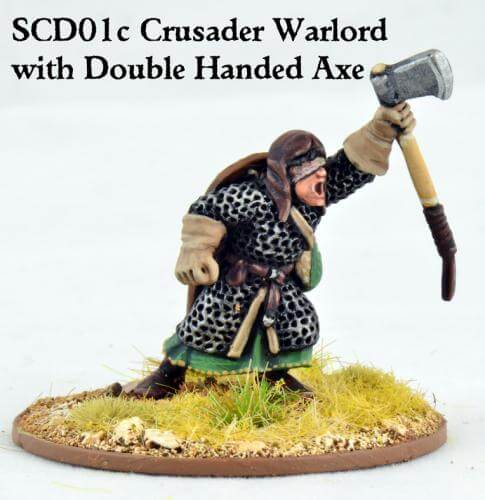 Crusader Warlord with Double Handed Axe (1) Saga Gripping Beast