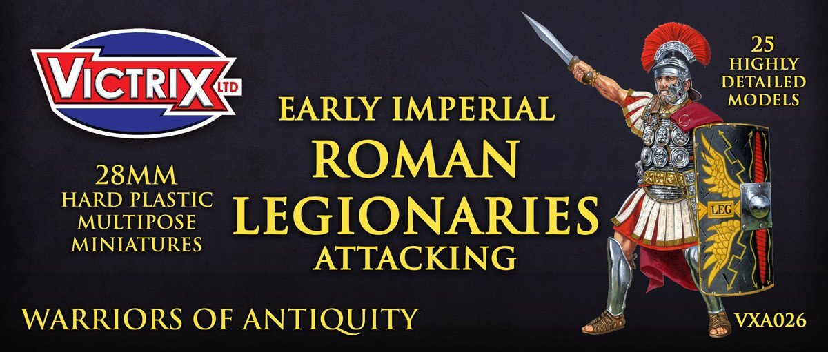 Early Imperial Roman Legionaries Attacking Victrix historical wargaming miniatures
