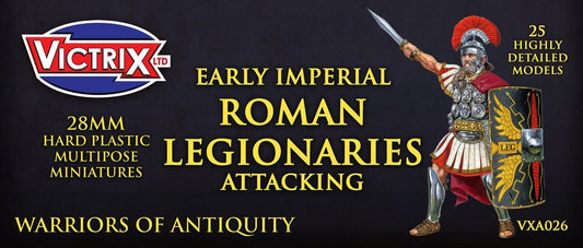 Early Imperial Roman Legionaries Attacking Victrix historical wargaming miniatures