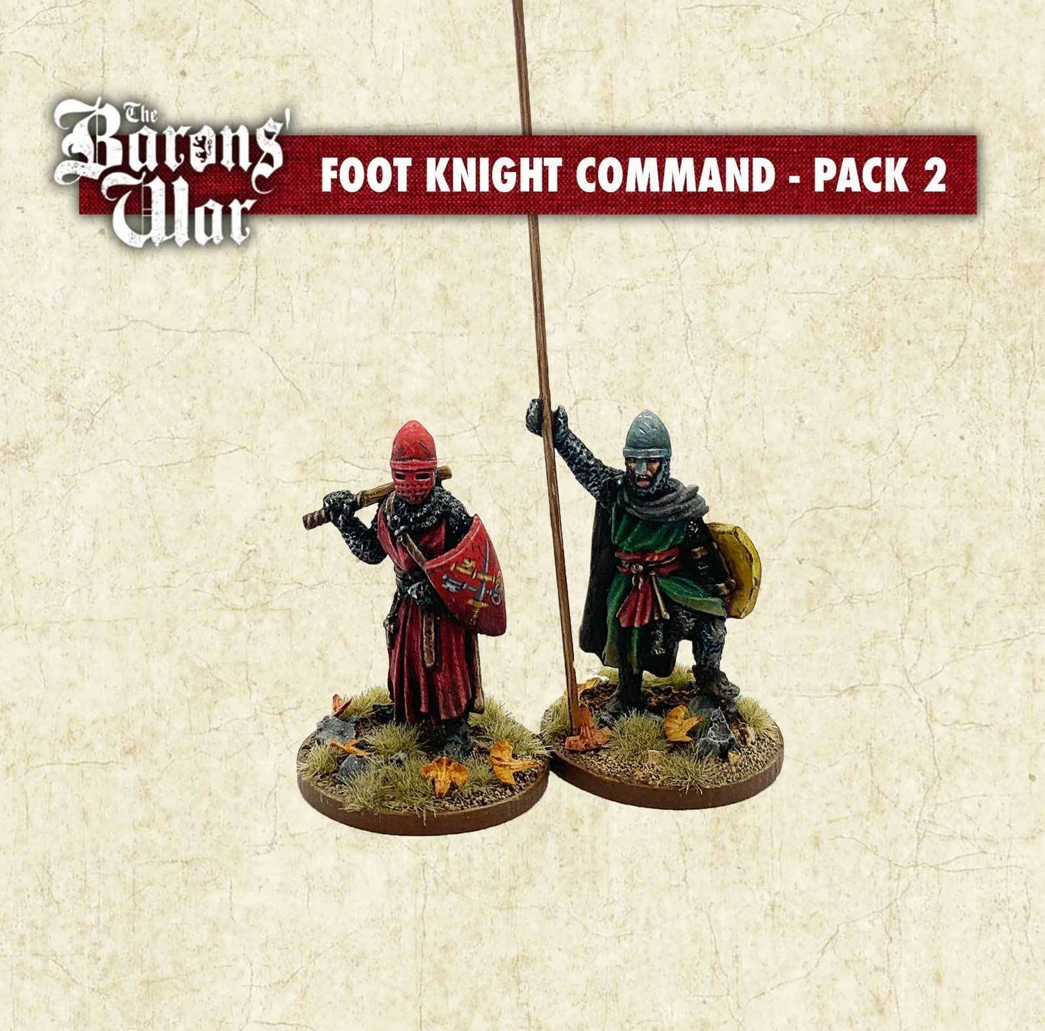 Foot Knight Command 2 Footsore medieval historical miniatures