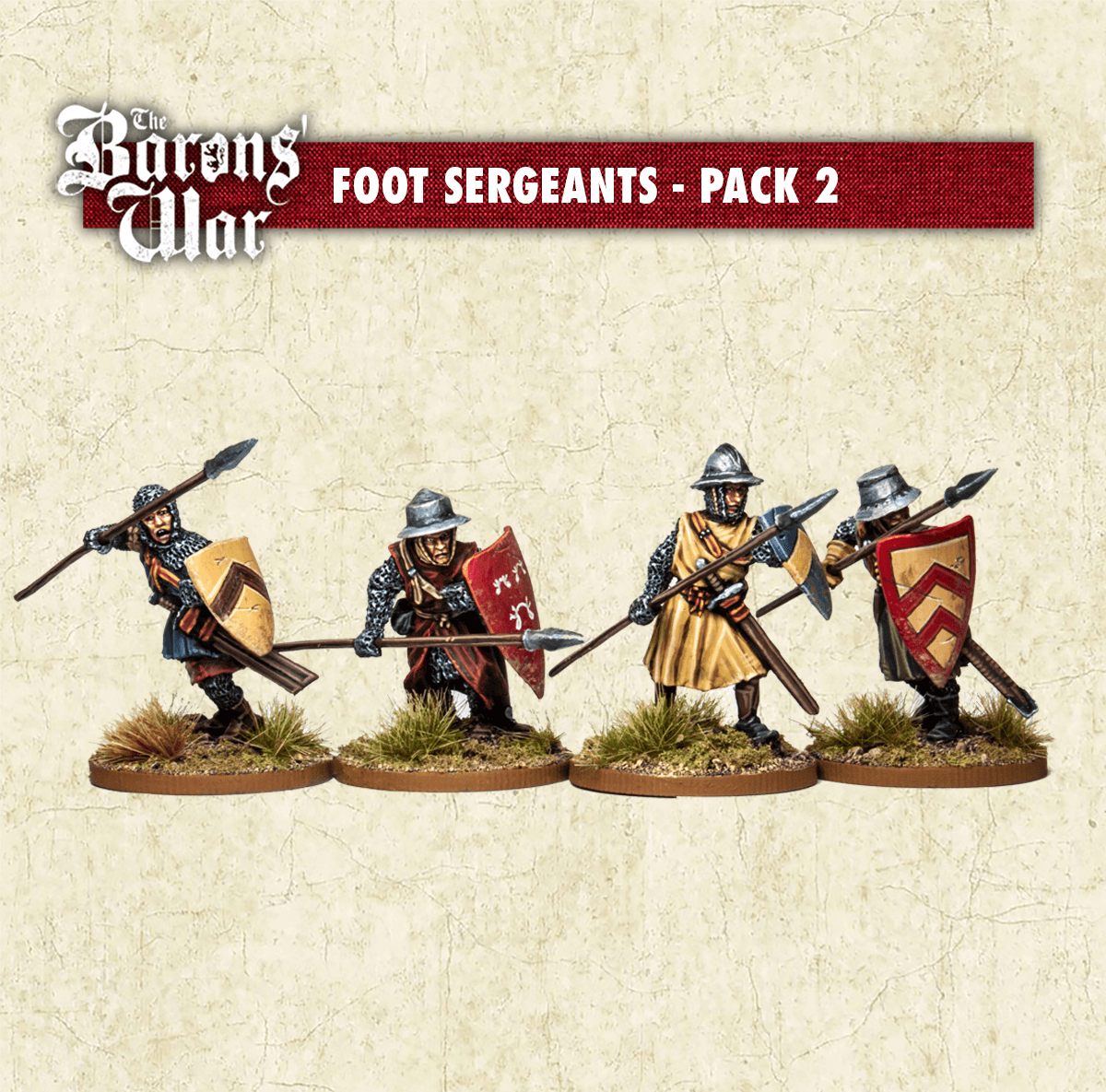 Foot Sergeants with Spears 1 Footsore medieval historical miniatures