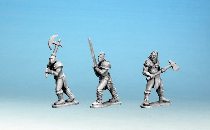 Half Orc Marauders with 2 Handed Weapons Crusader miniatures