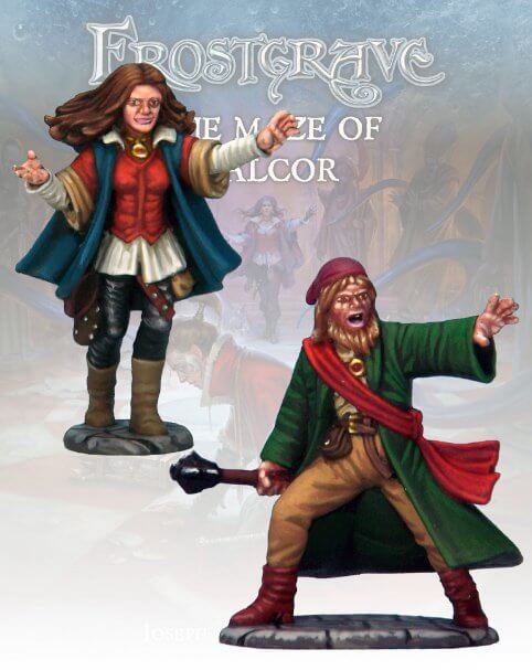 Distortionist & Apprentice Frostgrave 28mm Fantasy miniatures Great for Dungeons & Dragons