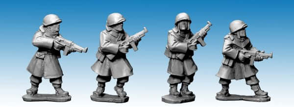 US Infantry in Greatcoats w S.M.G's WWII Artizan miniatures