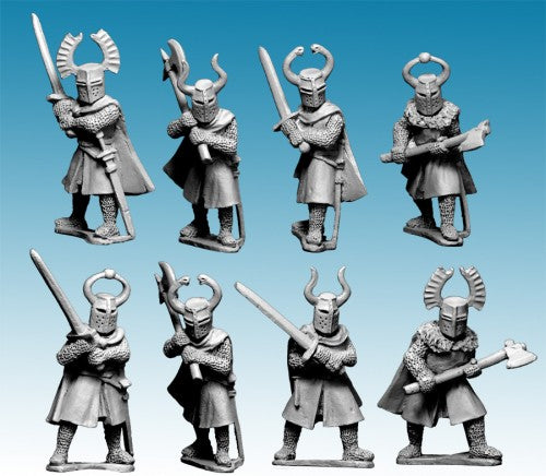 Dismounted Teutonic Knights with Big Weapons: Crusader Miniatures
